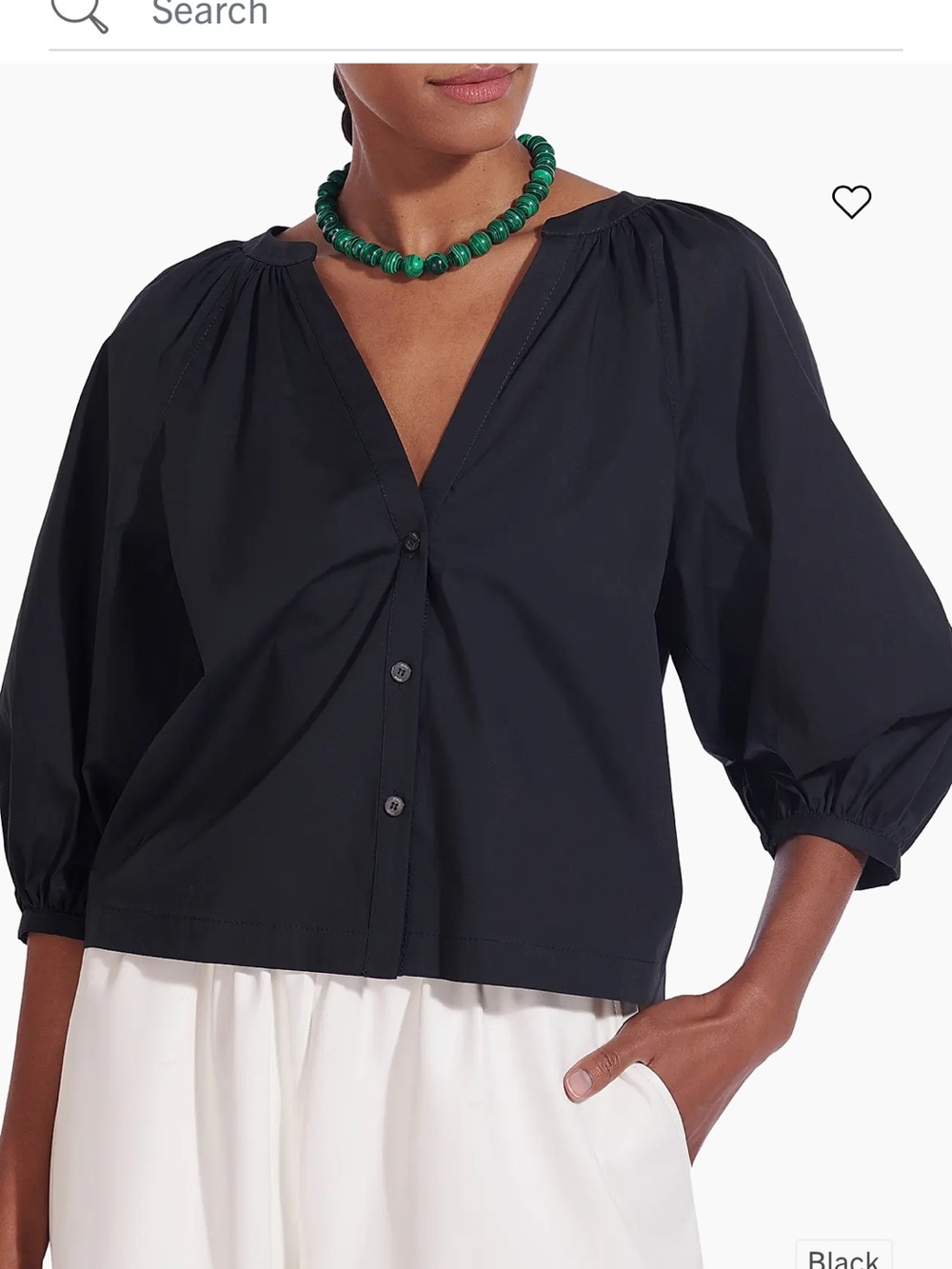 STAUD Dill Poplin Top black size medium